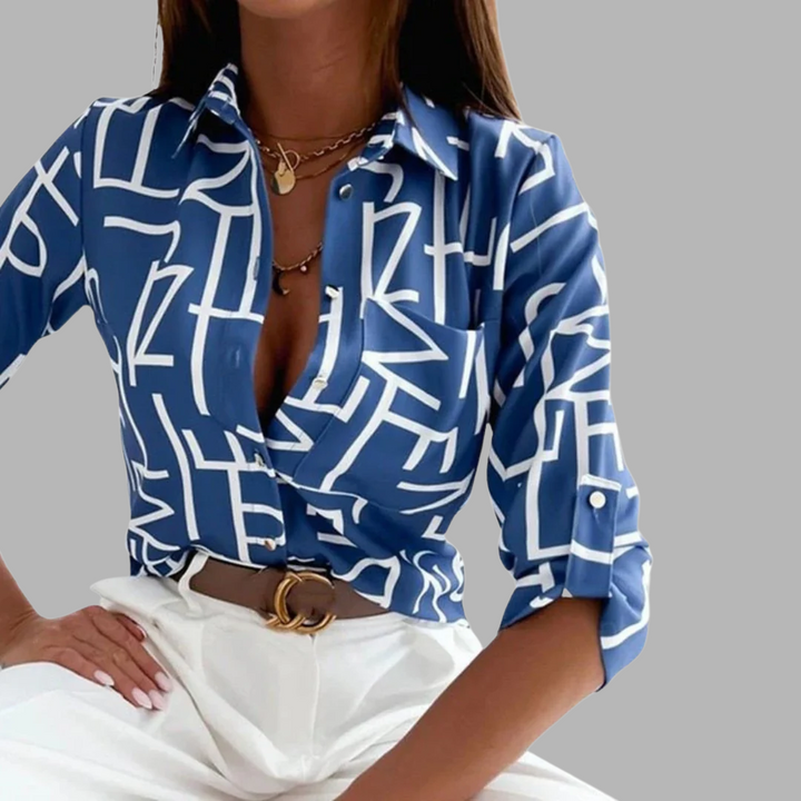 Margot Biarritz - Blouse Élégante avec Col Emmy