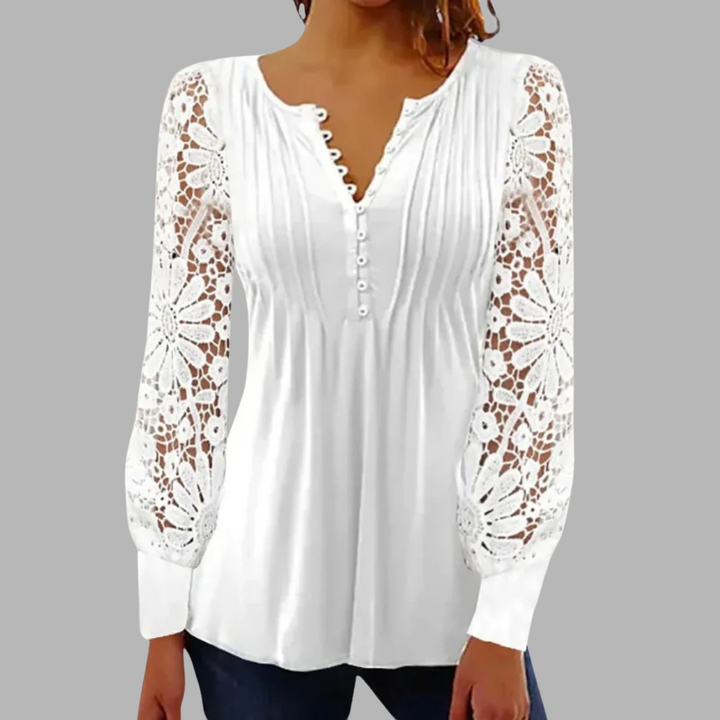 Margot Biarritz - Blouse Sophistiquée à Manches Longues Marianne