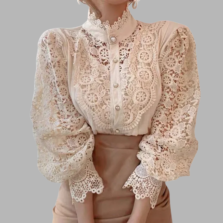 Margot Biarritz - Chemise à manches longues en dentelle Tove