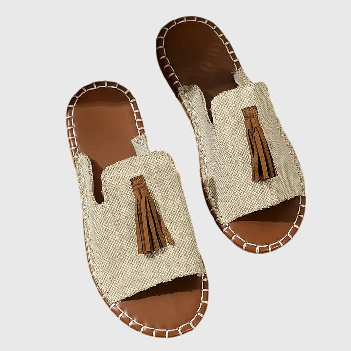 Margot Biarritz - Sandales bohèmes à pompons Nathalie