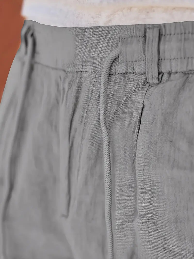 Margot Biarritz - Pantalons larges en lin avec cordon