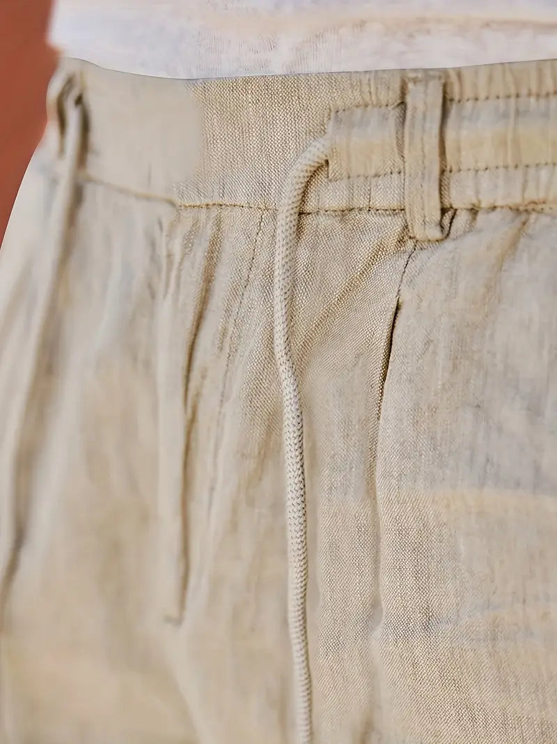Margot Biarritz - Pantalons larges en lin avec cordon