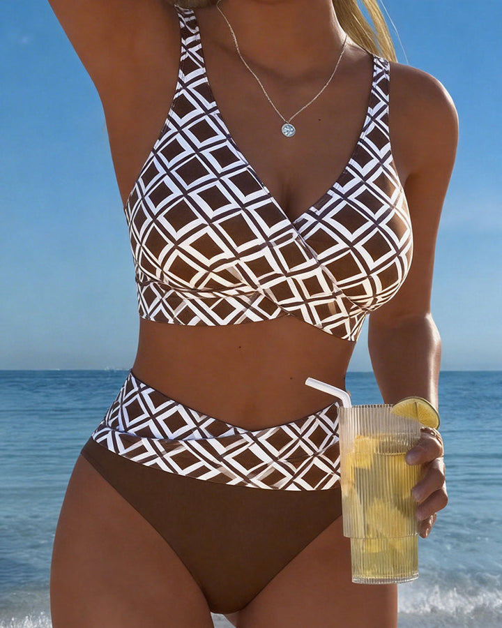 Margot Biarritz - Bikini Imprimé Taille Haute