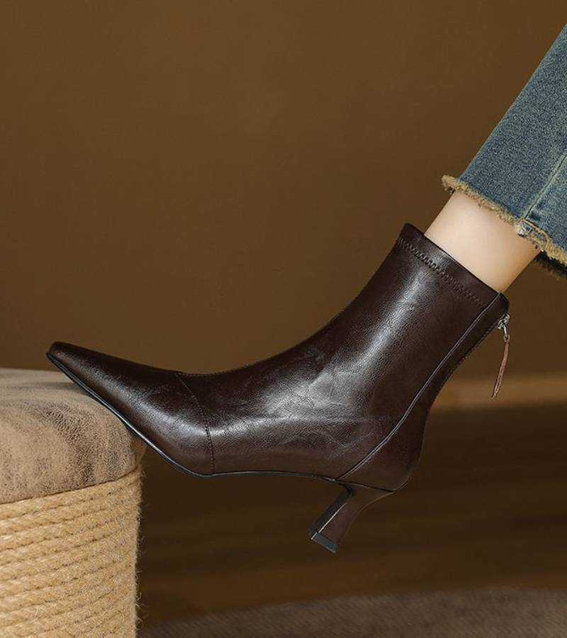 Margot Biarritz - Bottines en cuir à talon élégant