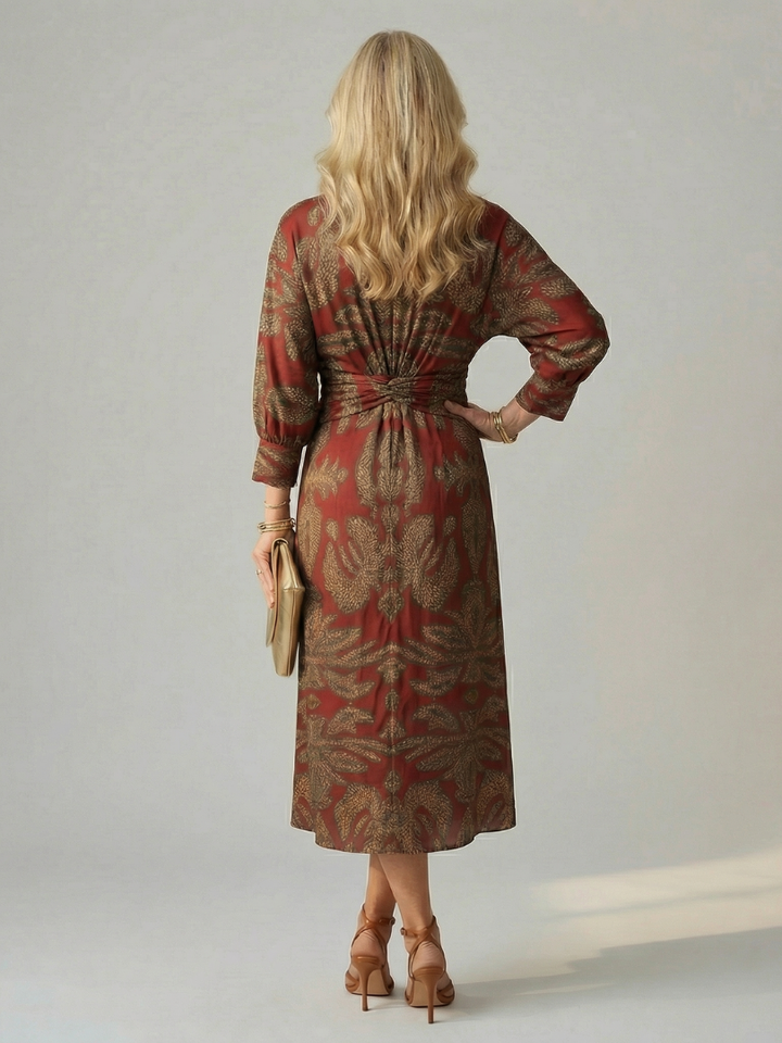 Margot Biarritz - Robe Midi Enveloppante Naturelle Lune