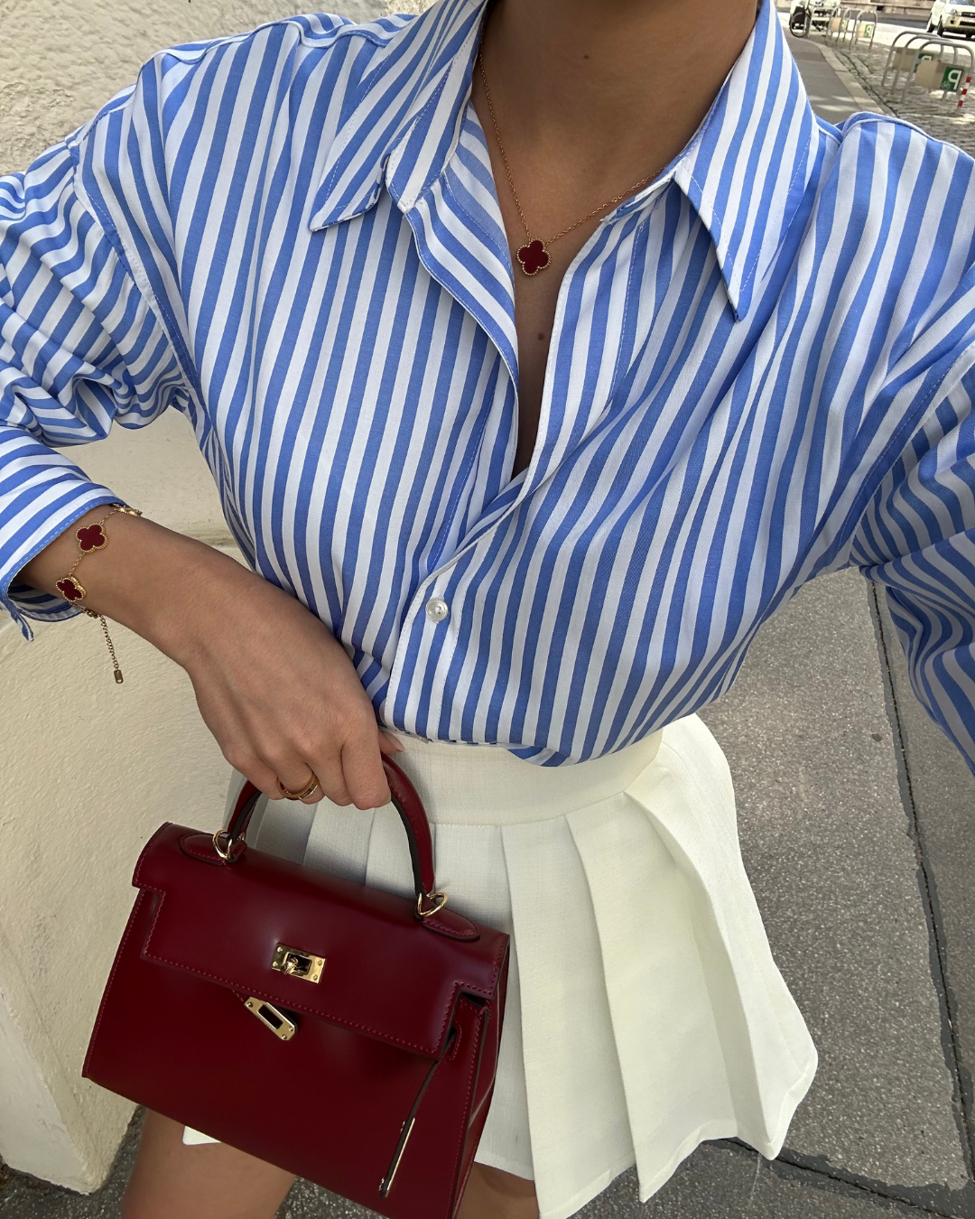 Margot Biarritz - Mini sac en cuir bordeaux élégant