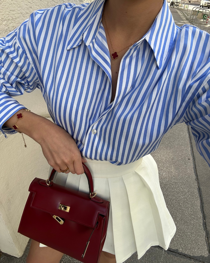 Margot Biarritz - Mini sac en cuir bordeaux élégant