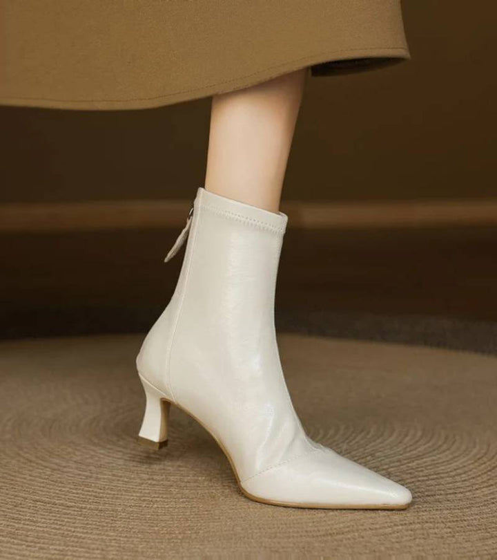 Margot Biarritz - Bottines en cuir à talon élégant
