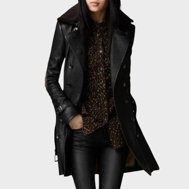 Margot Biarritz - Manteau en cuir classique