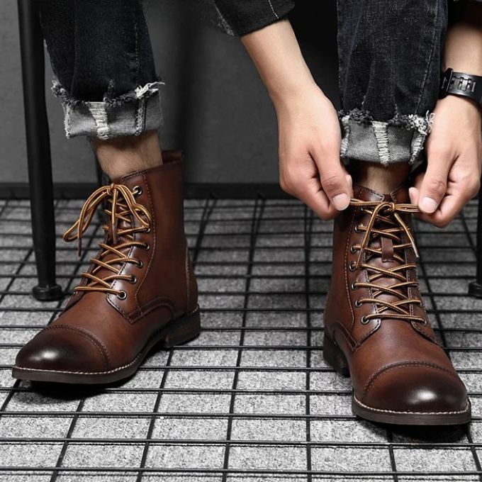 Margot Biarritz - Bottes de ville brunes pour homme