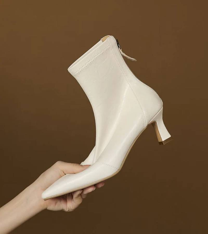 Margot Biarritz - Bottines en cuir à talon élégant