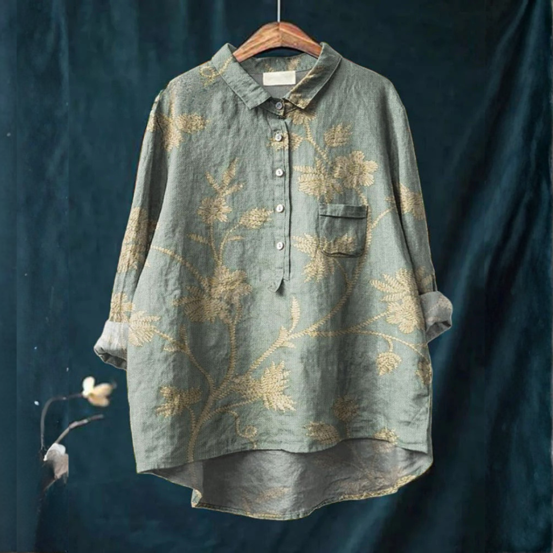 Margot Biarritz - Chemise Élégante à Motif Léonie