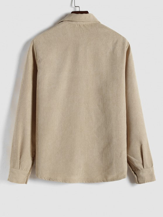 Margot Biarritz - Chemise à manches longues demi-boutons pour homme