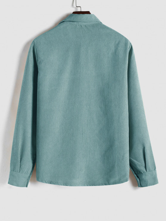 Margot Biarritz - Chemise à manches longues demi-boutons pour homme