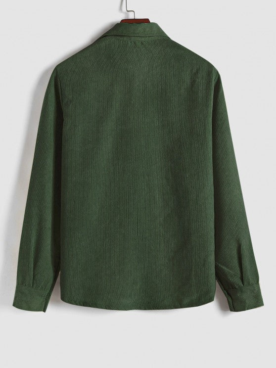 Margot Biarritz - Chemise à manches longues demi-boutons pour homme