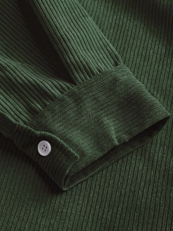 Margot Biarritz - Chemise à manches longues demi-boutons pour homme