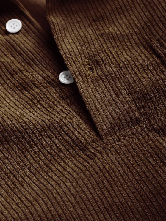 Margot Biarritz - Chemise à manches longues demi-boutons pour homme