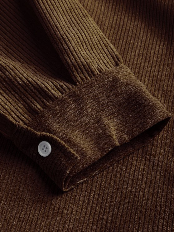 Margot Biarritz - Chemise à manches longues demi-boutons pour homme