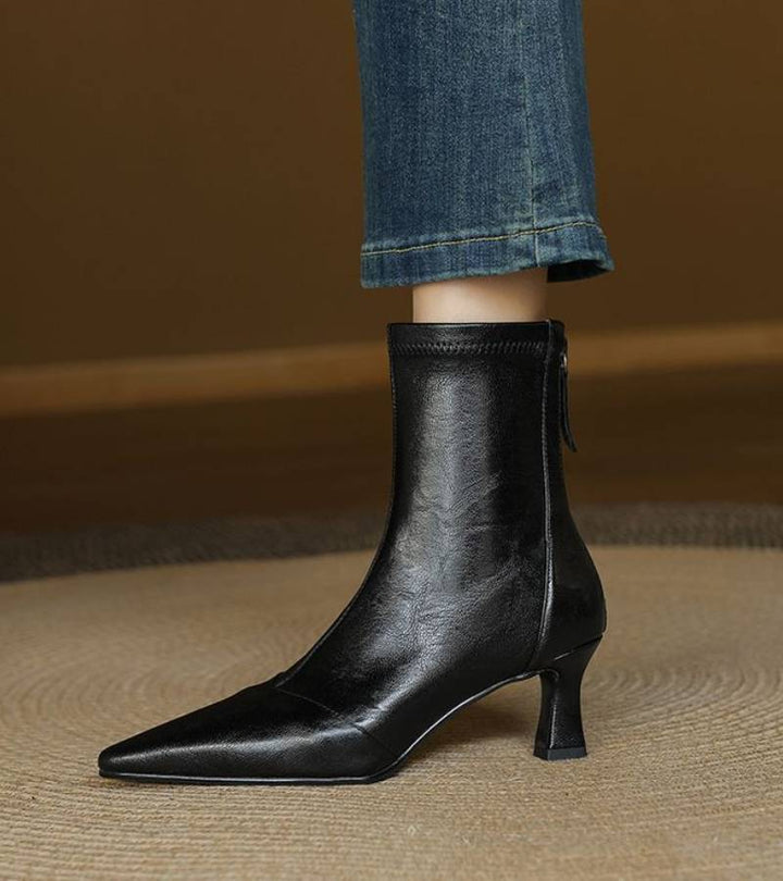 Margot Biarritz - Bottines en cuir à talon élégant