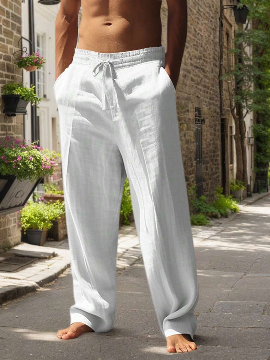 Margot Biarritz - Pantalon léger en lin avec cordon