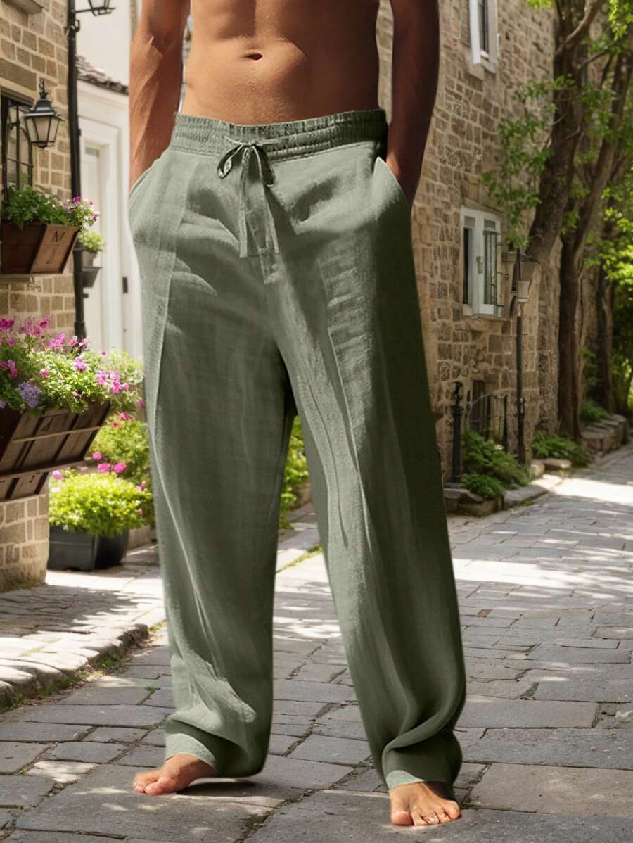 Margot Biarritz - Pantalon léger en lin avec cordon