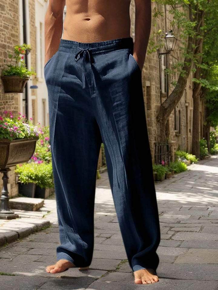 Margot Biarritz - Pantalon léger en lin avec cordon