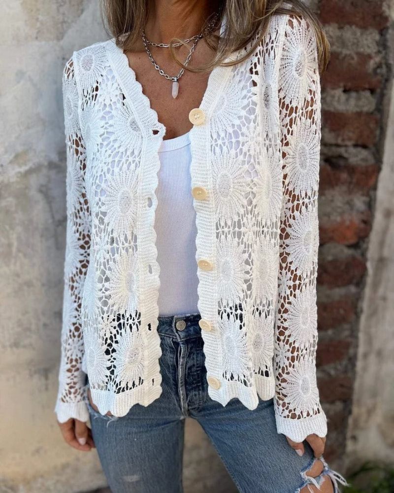 Margot Biarritz - Cardigan en dentelle