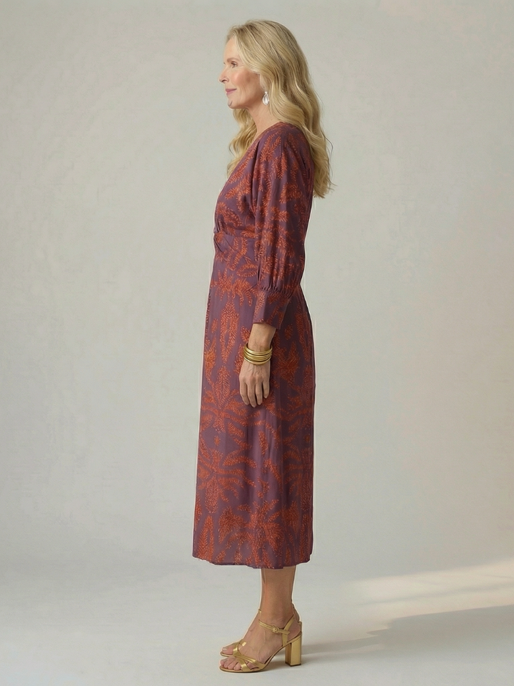 Margot Biarritz - Robe Midi Enveloppante Naturelle Lune