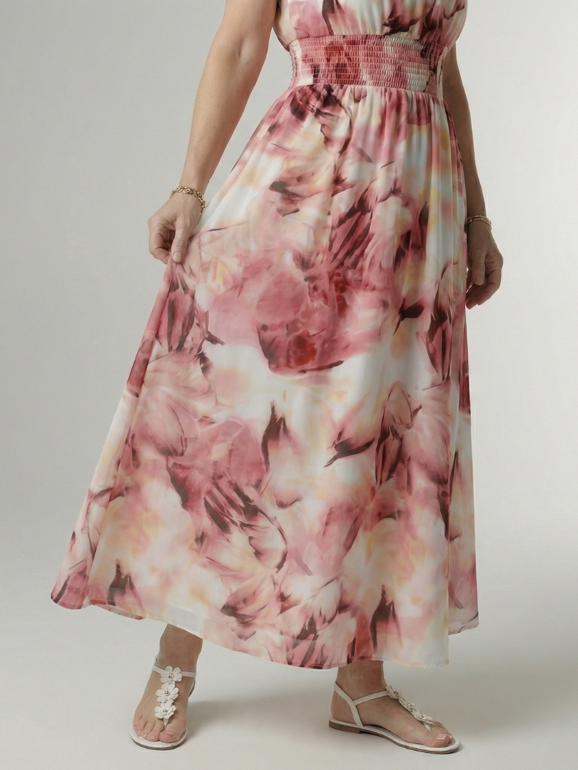 Margot Biarritz - Robe Midi à Encolure Halter Froncée