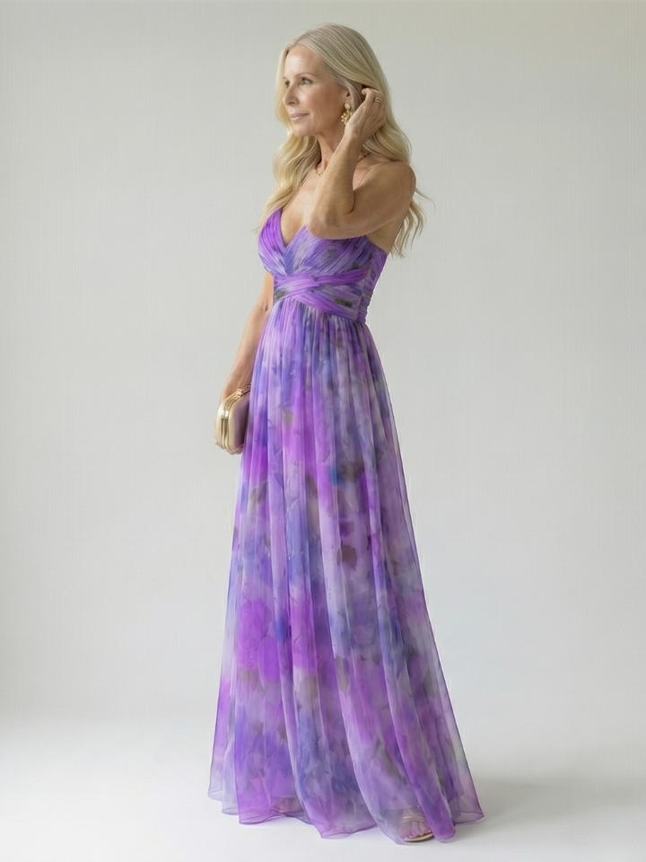 Margot Biarritz - Robe Maxi à Enveloppe Douce Isel