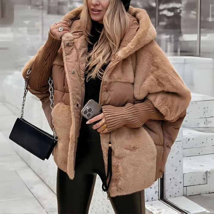 Margot Biarritz - Manteau d'hiver en mélange de plumes