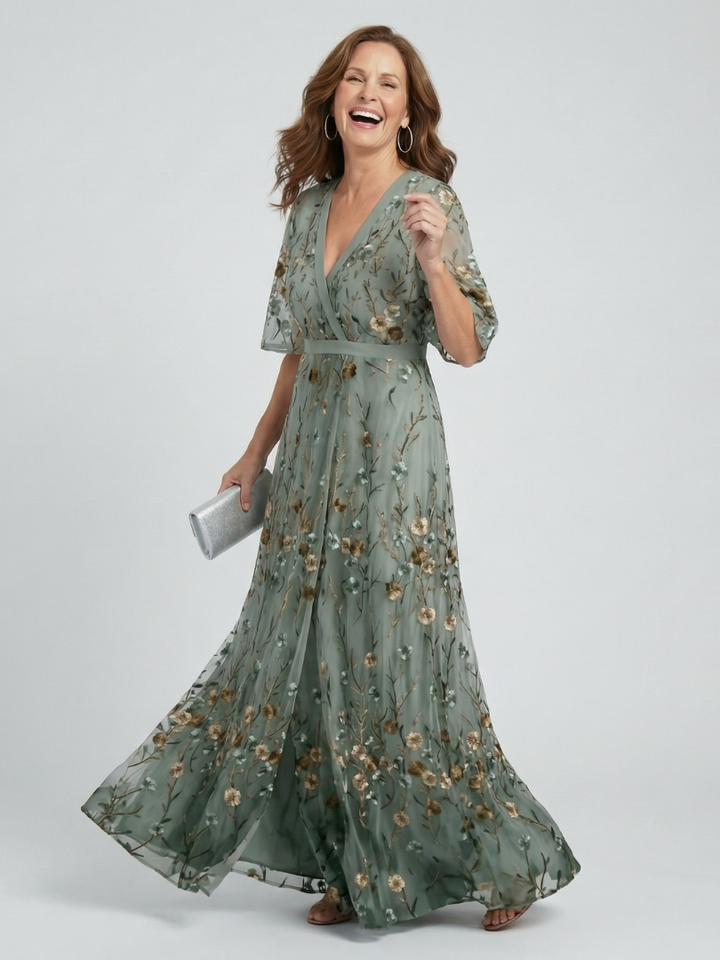 Margot Biarritz - Robe Maxi Halter Fleur Selora
