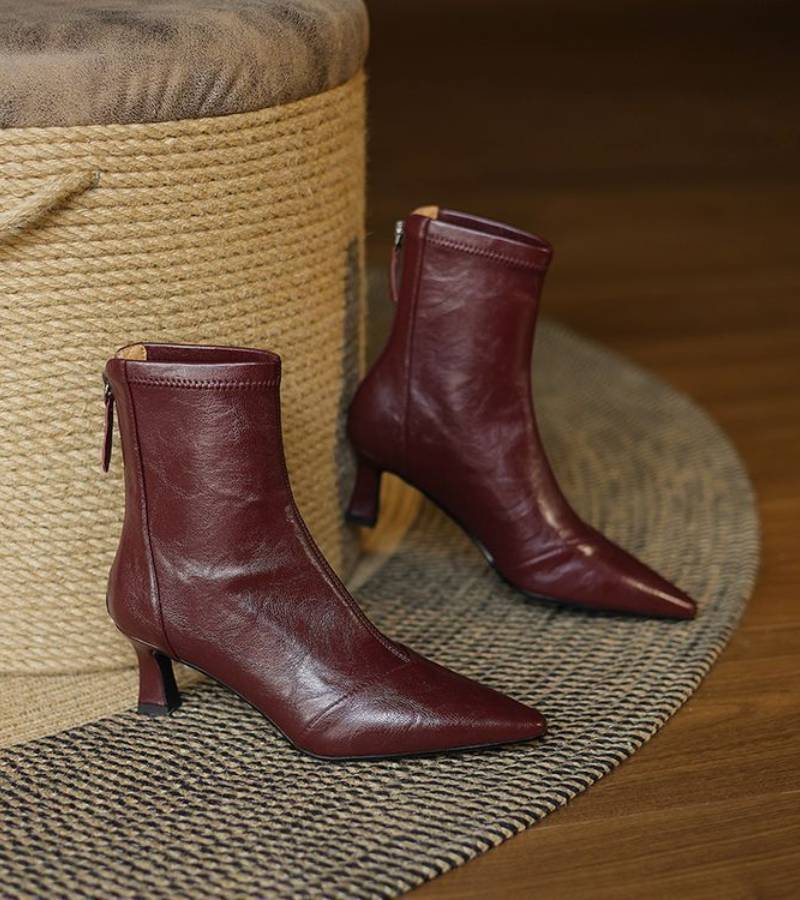 Margot Biarritz - Bottines en cuir à talon élégant
