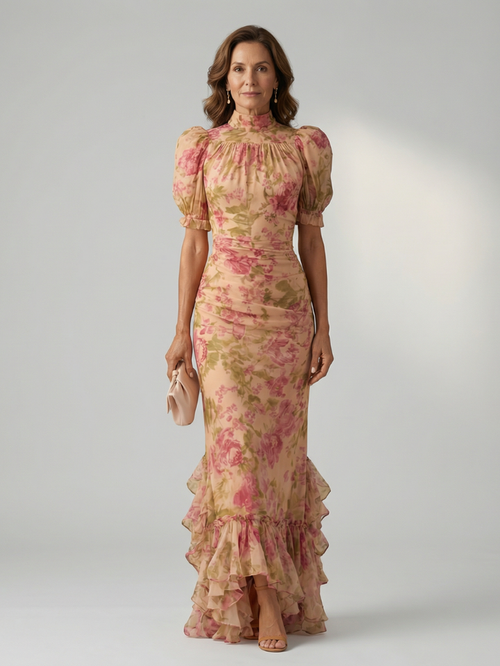 Margot Biarritz - Robe Maxi à Col Montant Doux Vianne