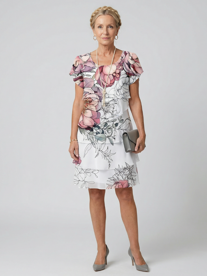 Margot Biarritz - Robe florale genou Kualani