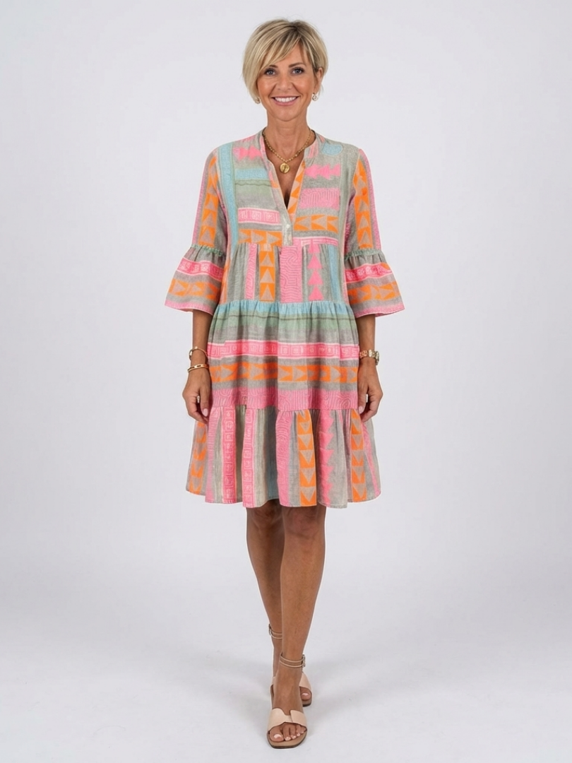 Margot Biarritz - Robe à Imprimé Géométrique Maelle