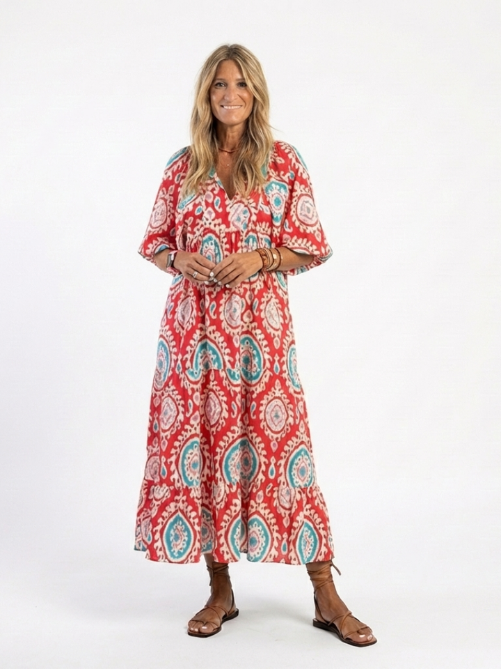 Margot Biarritz - Robe midi à imprimé paisley Zaria