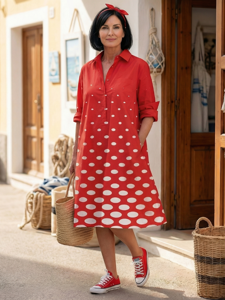 Margot Biarritz - Robe à Pois Lumineux Wrenley