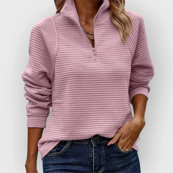 Margot Biarritz - Pull élégant avec demi-fermeture
