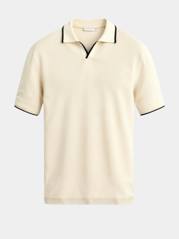 Margot Biarritz - Polo sur mesure en piqué avec détails contrastants