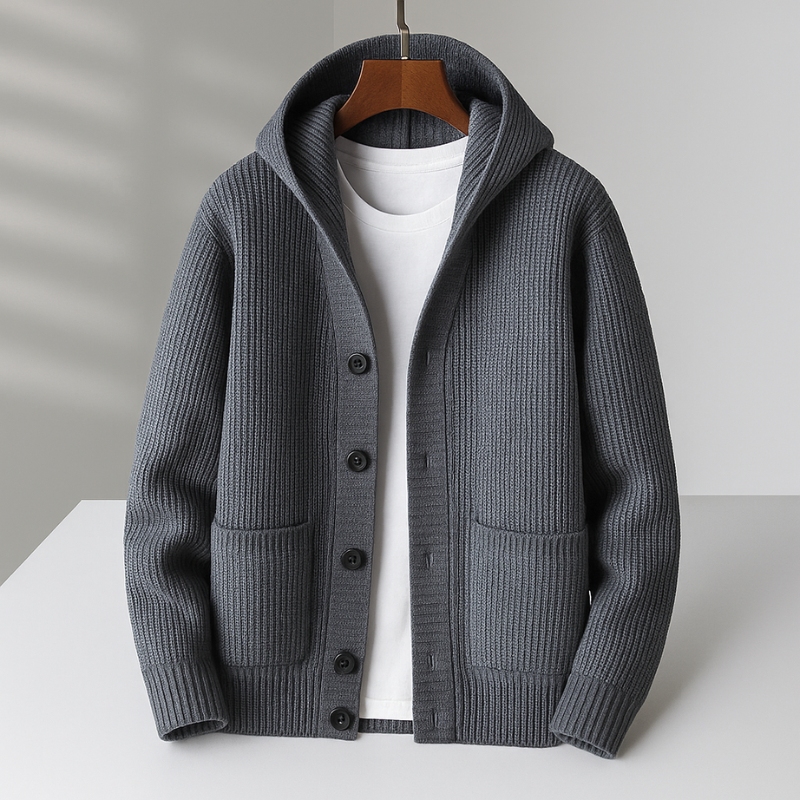 Margot Biarritz - Cardigan à capuche pour homme