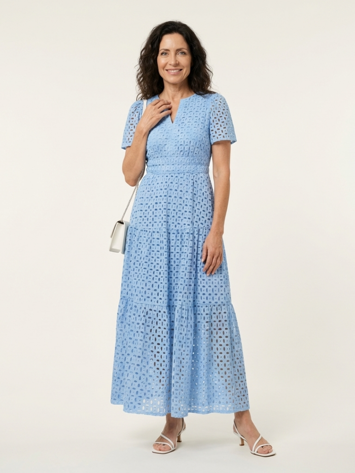 Margot Biarritz - Robe midi à manches courtes Brielle