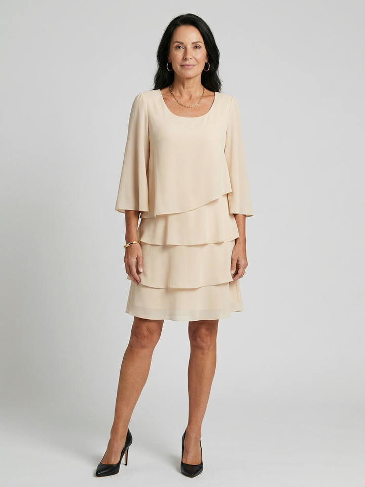 Margot Biarritz - Robe à manches évasées et longueur genou Della