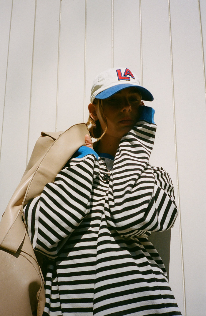 Margot Biarritz - Pull Oversized Rayé à Manches Longues