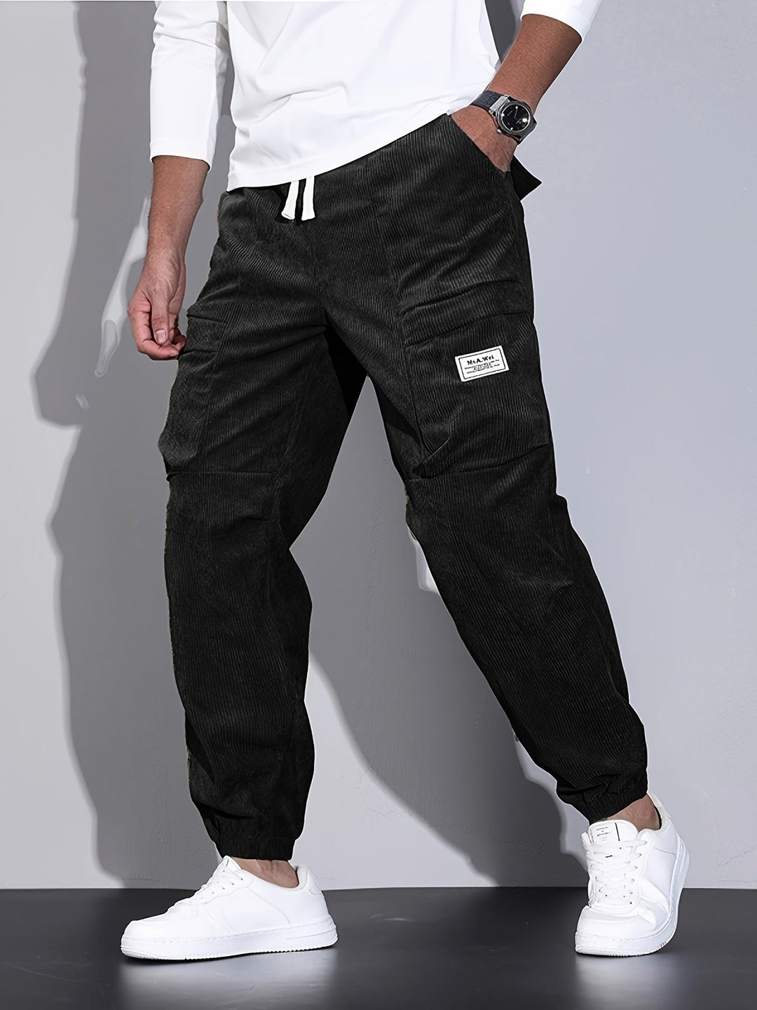 Margot Biarritz - Pantalon cargo en velours côtelé