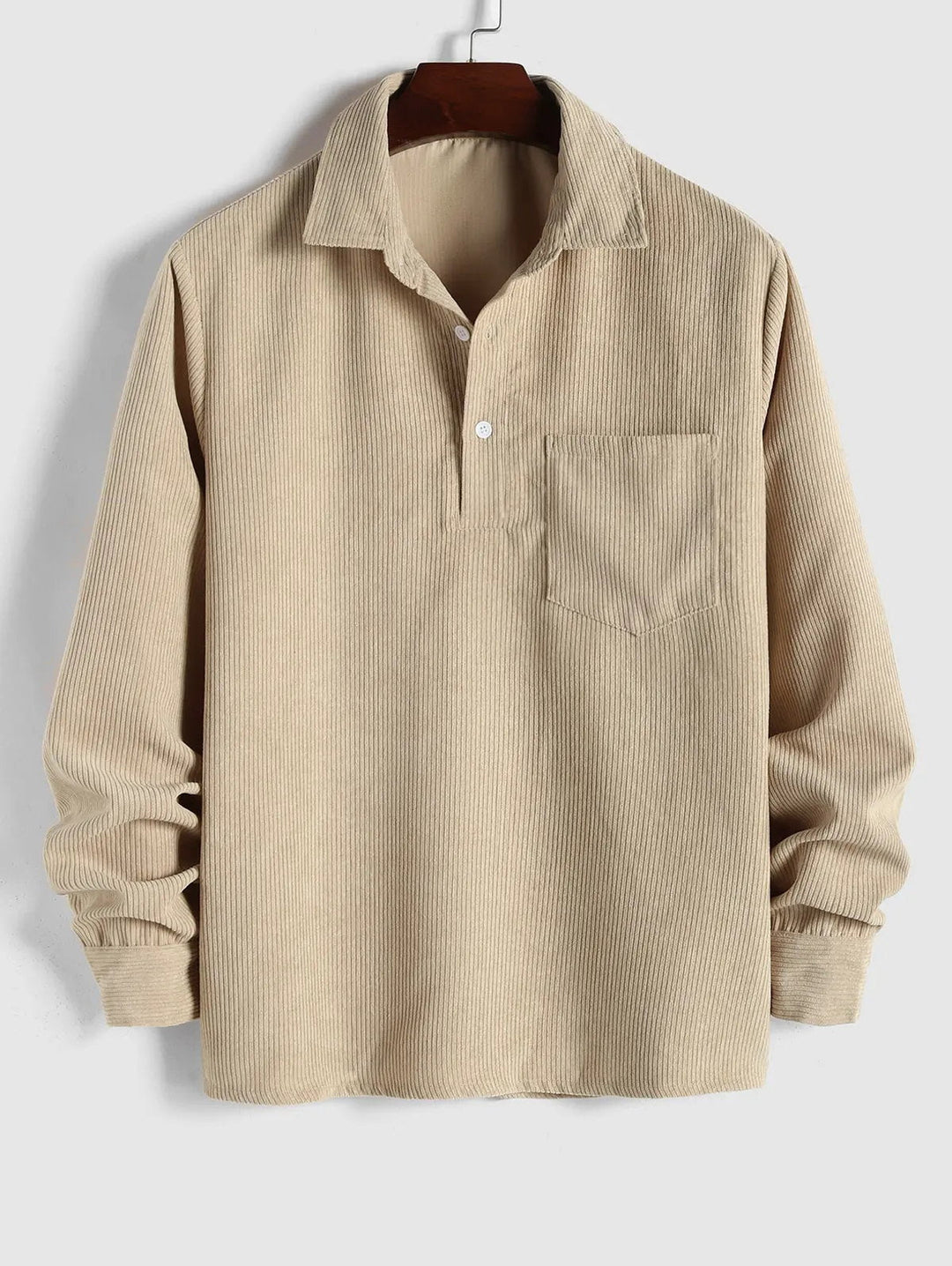 Margot Biarritz - Chemise à manches longues demi-boutons pour homme