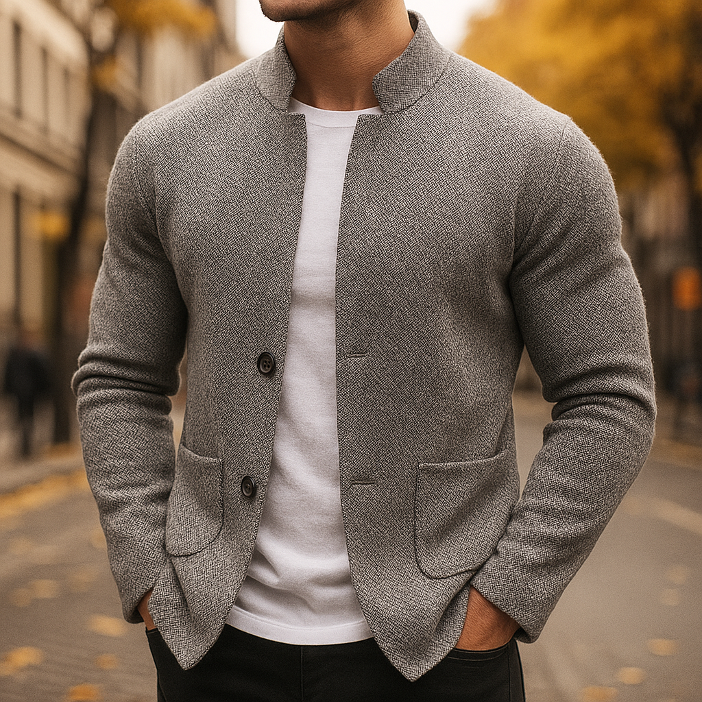 Margot Biarritz - Cardigan en laine tricotée pour homme