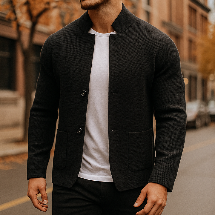 Margot Biarritz - Cardigan en laine tricotée pour homme