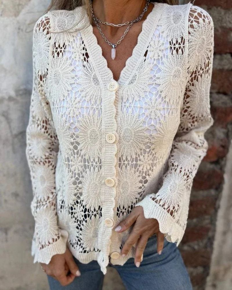 Margot Biarritz - Cardigan en dentelle