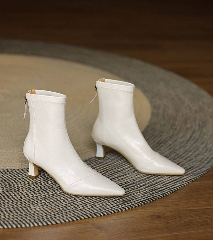 Margot Biarritz - Bottines en cuir à talon élégant